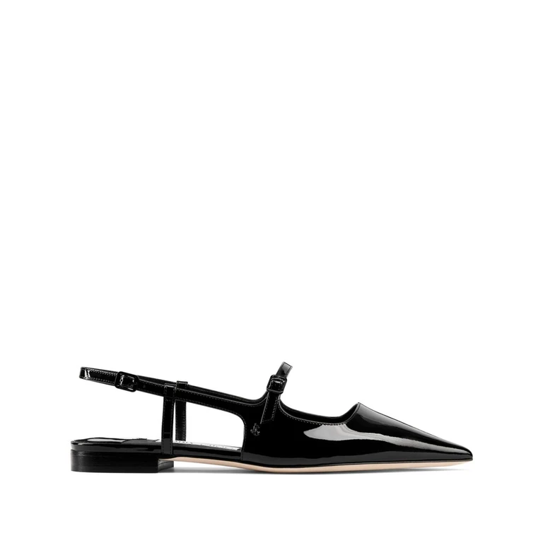 Jimmy Choo Flat shoes Black Calf Leather - Women