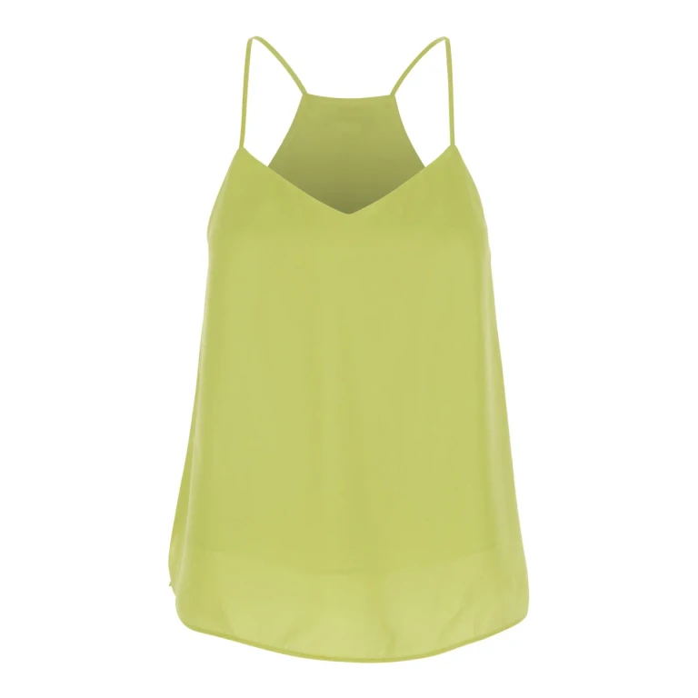 TwinSet Green Top With V-neck In Viscose For Women