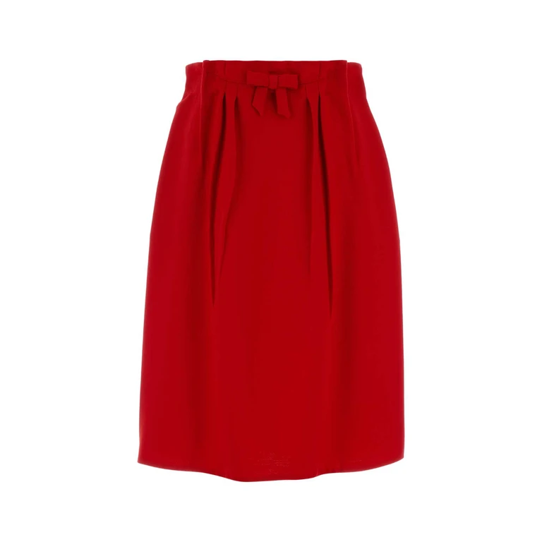 Prada Red Wool Skirt Rosso Gonne - Women