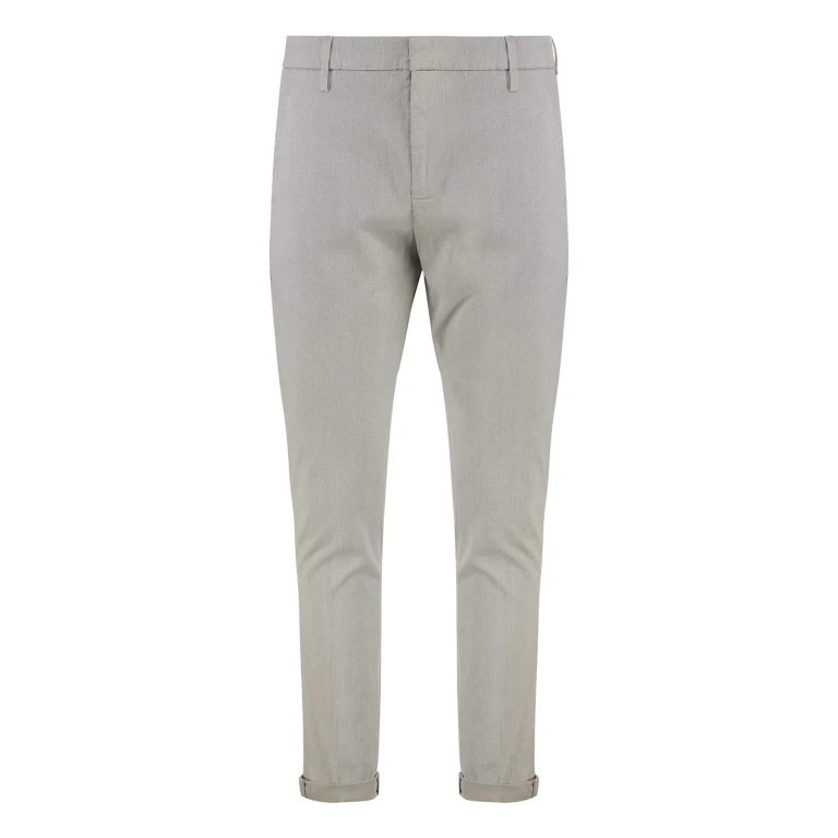 Dondup Gaubert Beige Trousers In Stretch Cotton