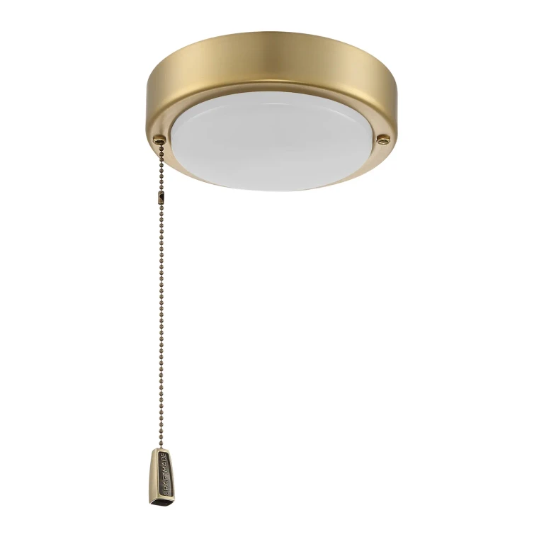 Satin Brass LED Disk Fan Light Kit from the Light Kit-Disk Collection