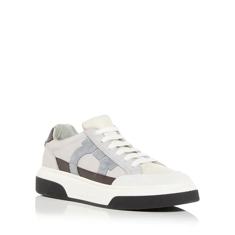 Ferragamo 남성 Cassina 가죽 스니커즈