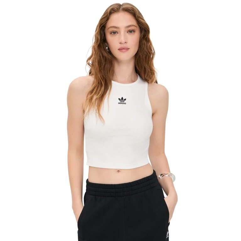 adidas Essentials Rib Tank White L