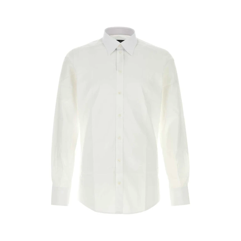 Dolce & Gabbana White Poplin Shirt Exterior: Cotton Camicie - Men