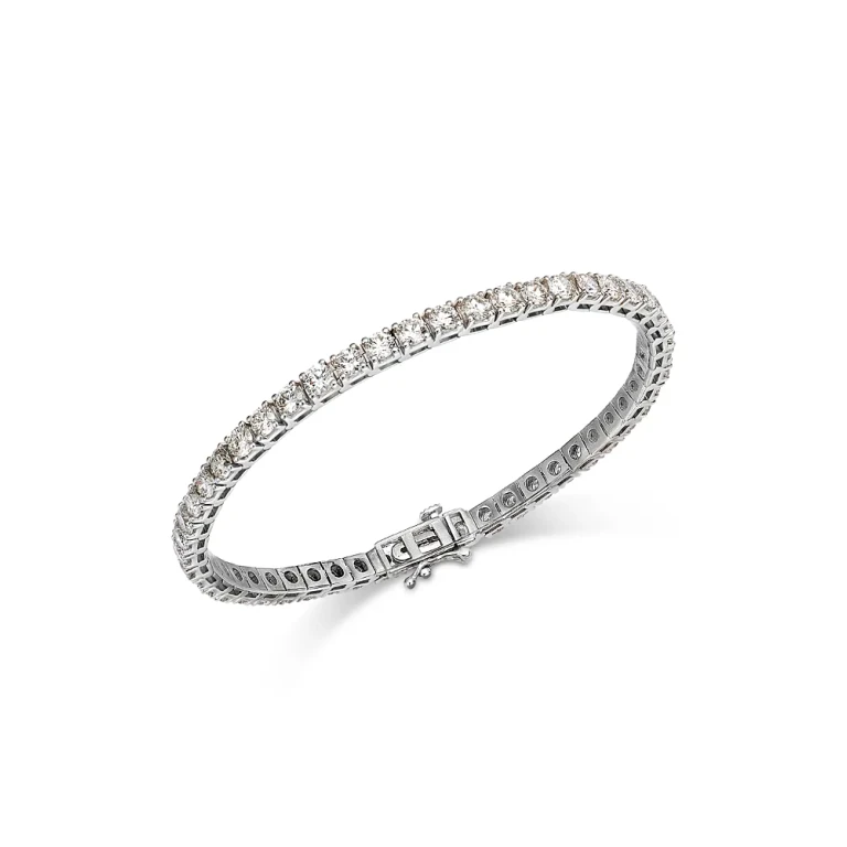 Certified Lab Grown Diamond Tennis Bracelet in 18K White Gold, 7.0 tcw