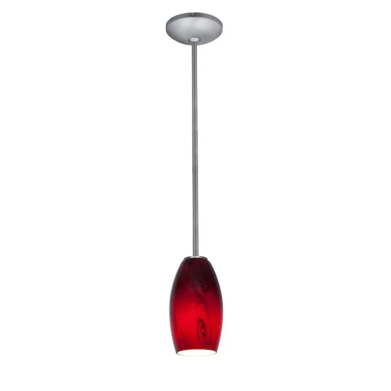 Access Merlot Pendant Light in Brushed Steel