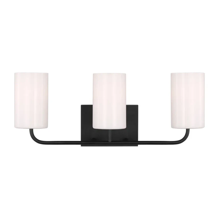 Midnight Black Bathroom Vanity Light from the Rhett Collection