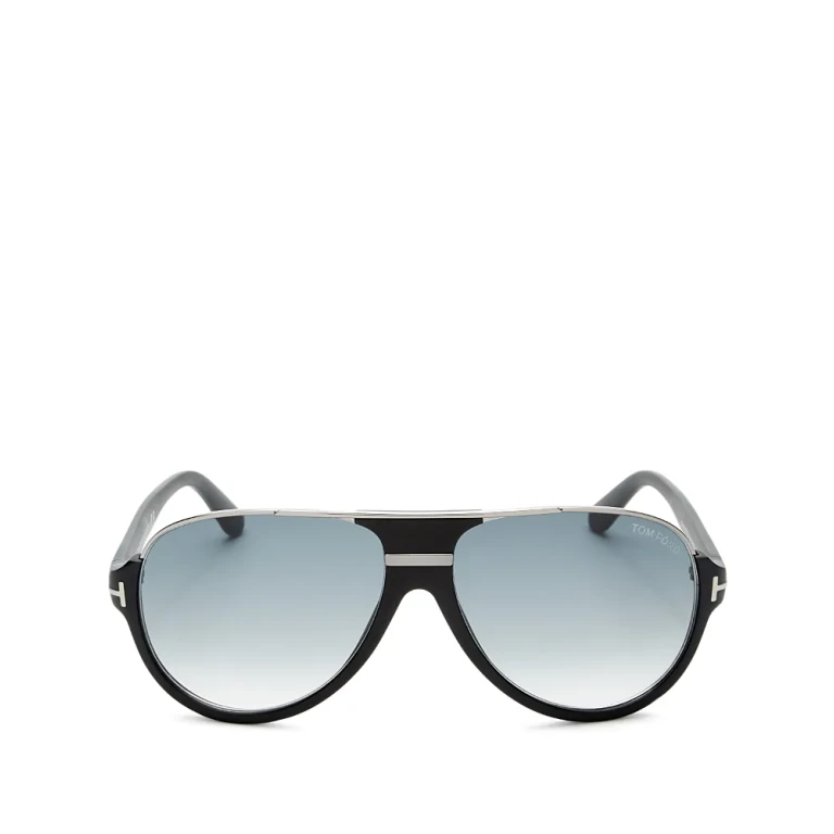 Tom Ford Dimitry Flat Top Aviator Sunglasses, 61mm