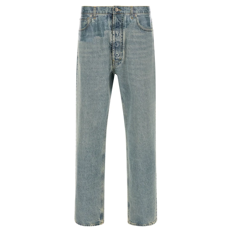 Maison Margiela Taped Jeans Blue Cotton - Men