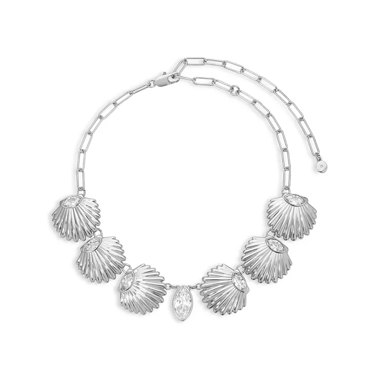 Ettika Santorini Cubic Zirconia Shell Choker Necklace, 12-17