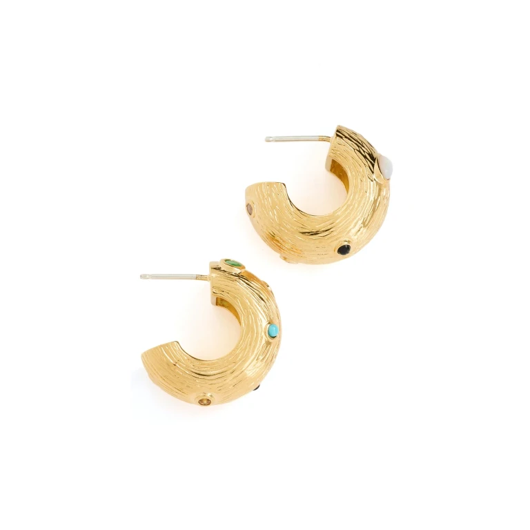Lizzie Fortunato Kahlo Hoops Gold One Size