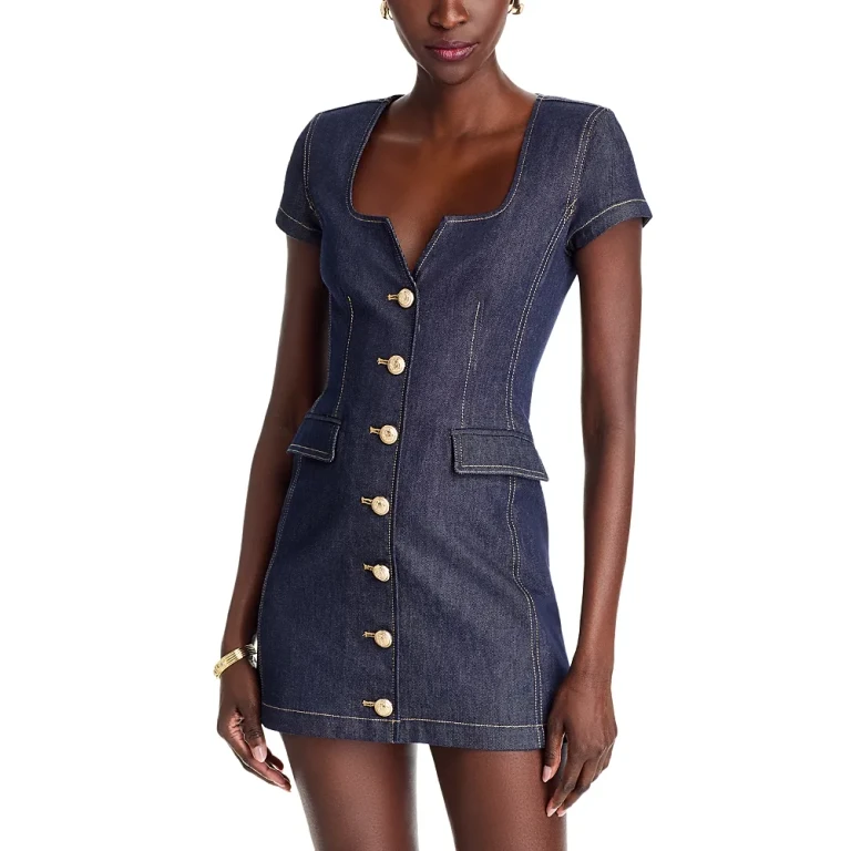 Generation Love Brunella Sheen Denim Mini Dress