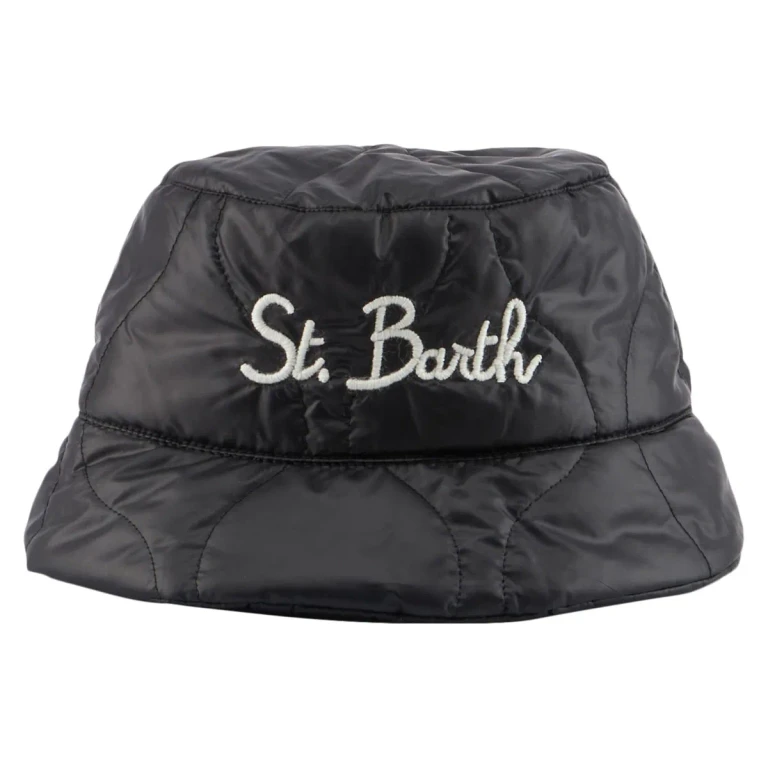 MC2 Saint Barth Black Jude Solid Color Bucket Hat