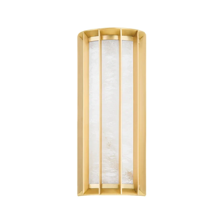 Vintage Brass LED Wall Sconce from the Leda Collection