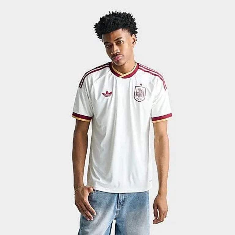 adidas Men's Spain 2026 Away Replica Soccer Jersey in White/Off White Size: XS