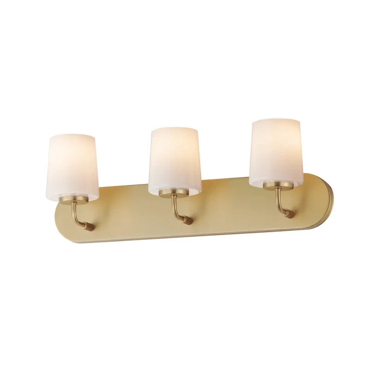 Natural Aged Brass Bathroom Vanity Light from the Durham Collection