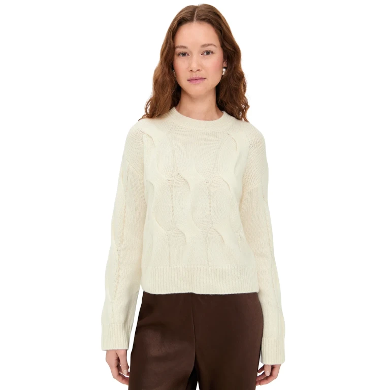 LISA YANG Sammie Cashmere Sweater Cream 2