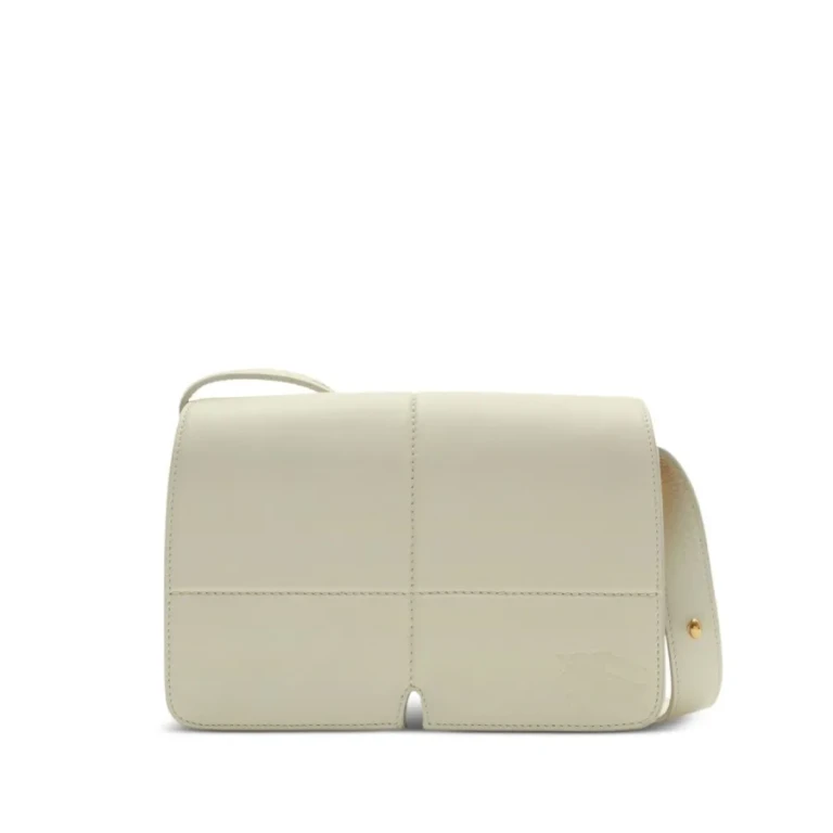 Burberry Snip Foldover-Top Calf Leather Shoulder Bag