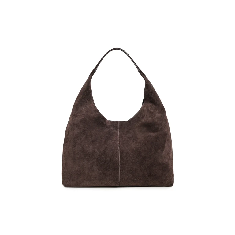 Madewell Suede Large Slouchy Shoulder Tote Dark Carob One Size