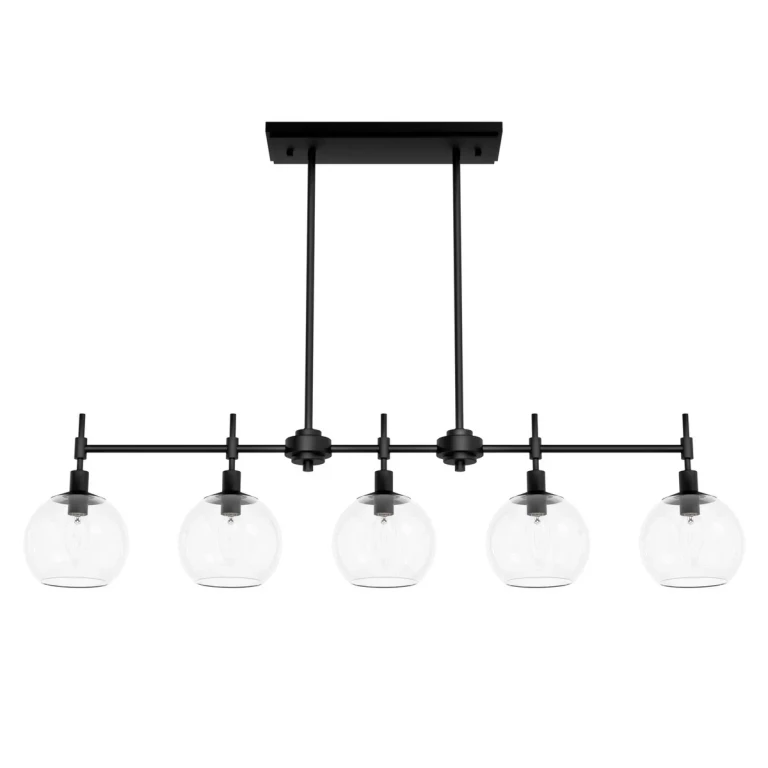 Matte Black Island Chandelier from the Xidane Collection