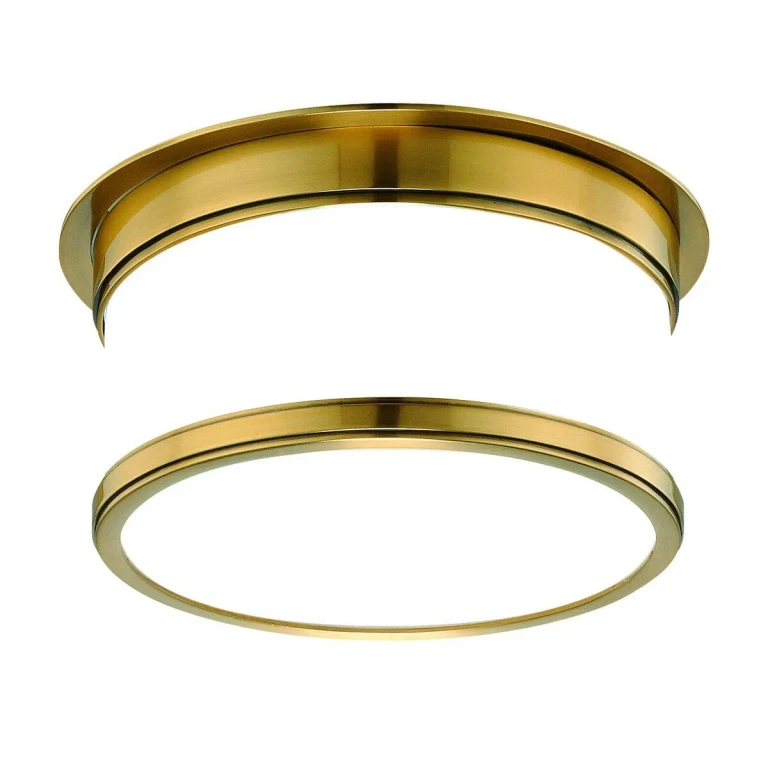 Geneva Ceiling Light in Aged Brass