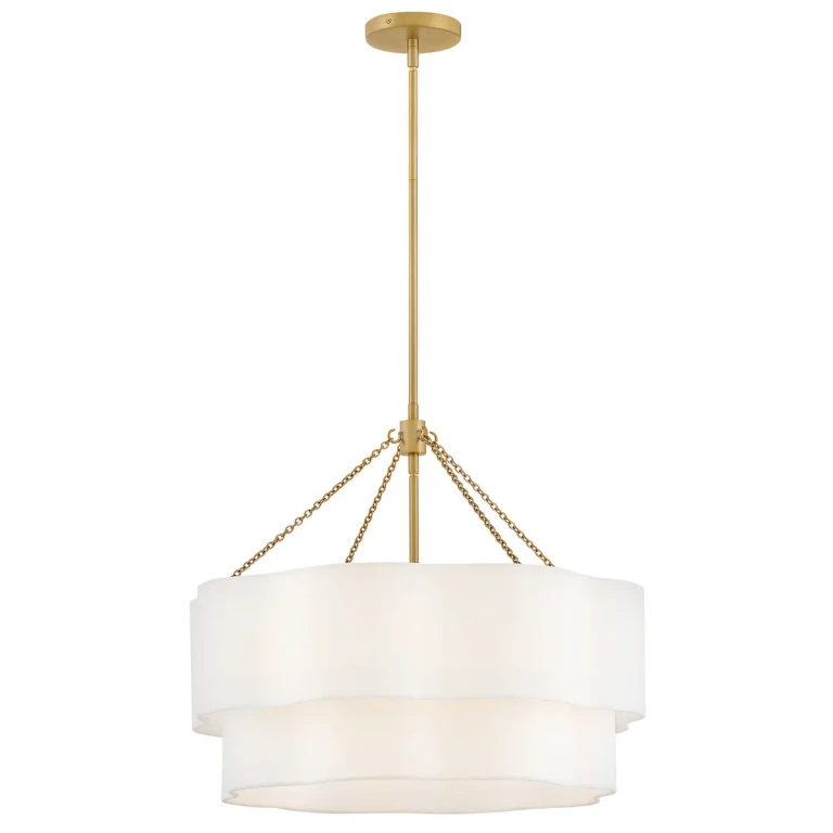 Lacquered Brass LED Chandelier from the Gwen Collection