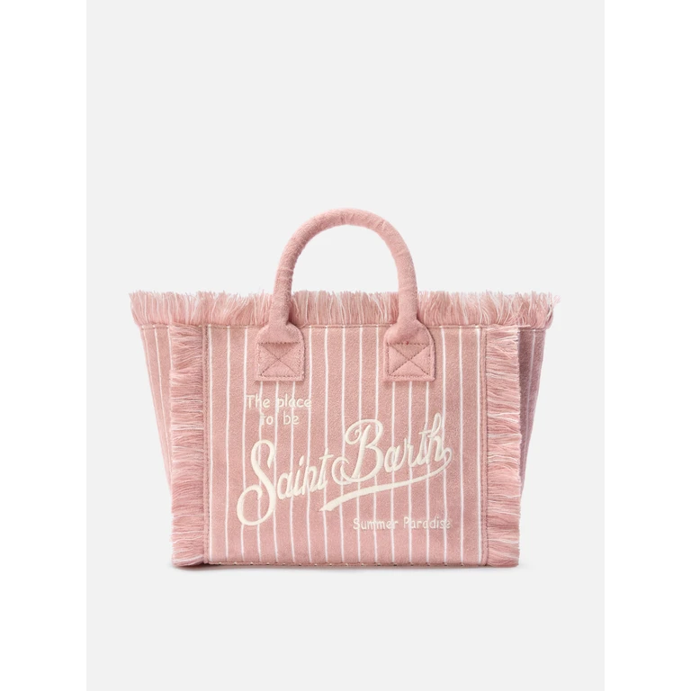 Mc2 Saint Barth Terry Effect Striped Colette Bag Pink - Unisex