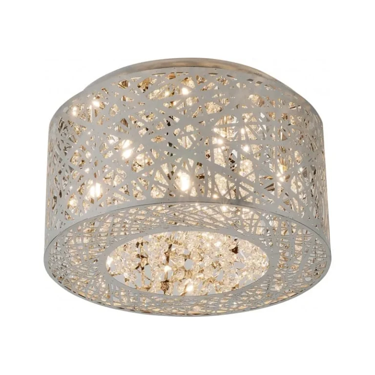 ET2 Inca 7-Light Drum Flush Mount in Polished Chrome