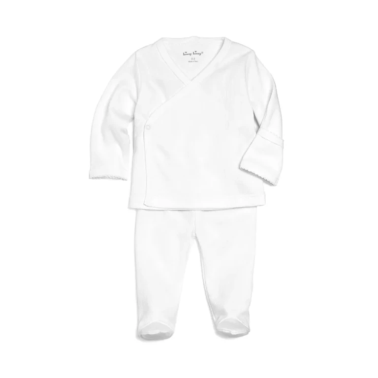 Kissy Kissy Pointelle Take Me Home Top & Footie Pants Set - Baby