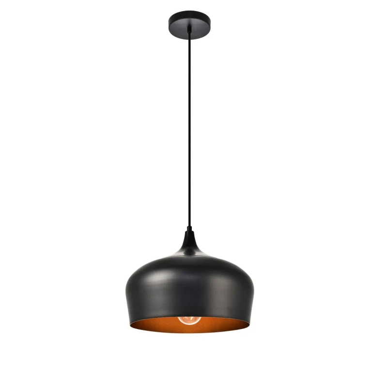 Black One Light Pendant from the Nora Collection
