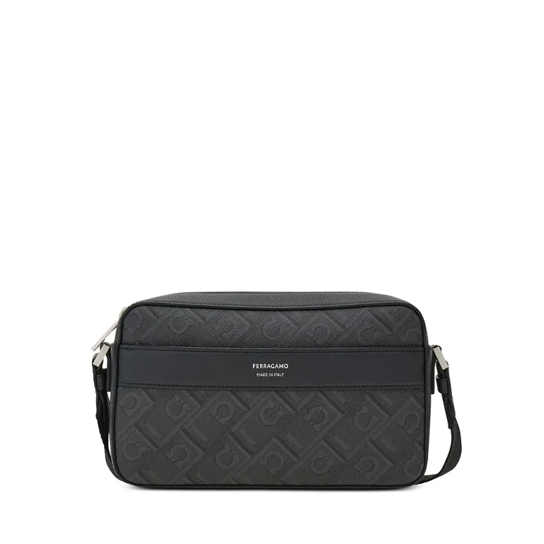 Ferragamo Monogram Canvas & Leather Crossbody Bag