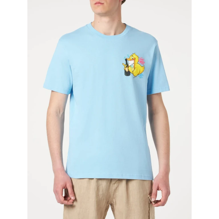 MC2 Saint Barth Portofino Light Blue Cotton Crypto Ducky Champ T-shirt Special Edition