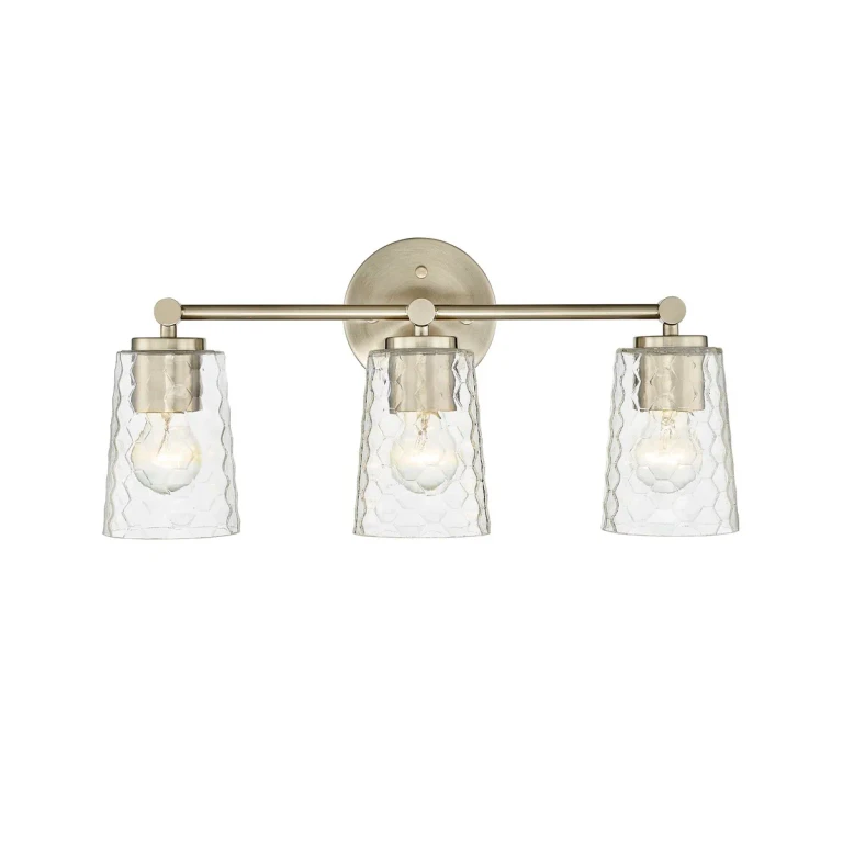 Modern Gold Three Light Vanity from the Ashli Collection