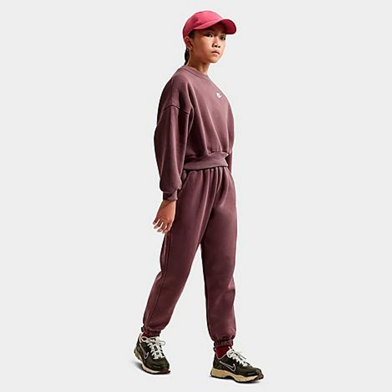 Nike Big Kids Sportswear Club Fleece Loose Jogger Pants in Tattoo/Tattoo/White Size: XS