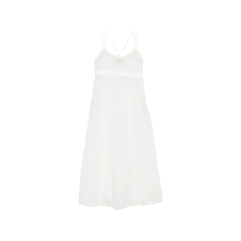 Ermanno Scervino Flower-embroidered Midi Dress