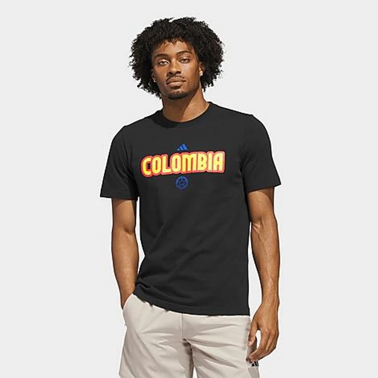 adidas Men's FIFA World Cup 2026 Colombia Home T-Shirt in Black Size: XS