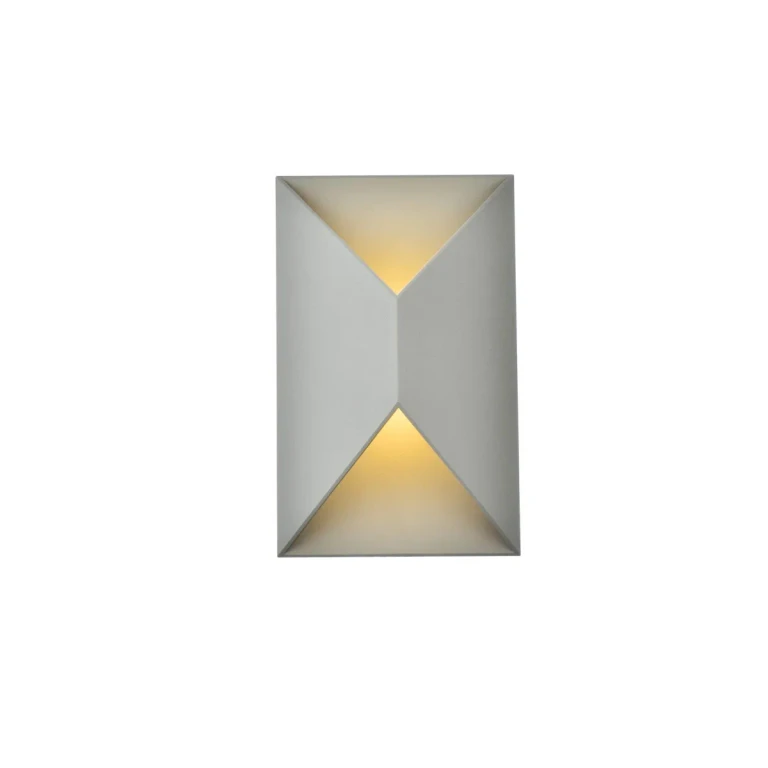 Silver LED Outdoor Wall Lamp from the Raine Collection