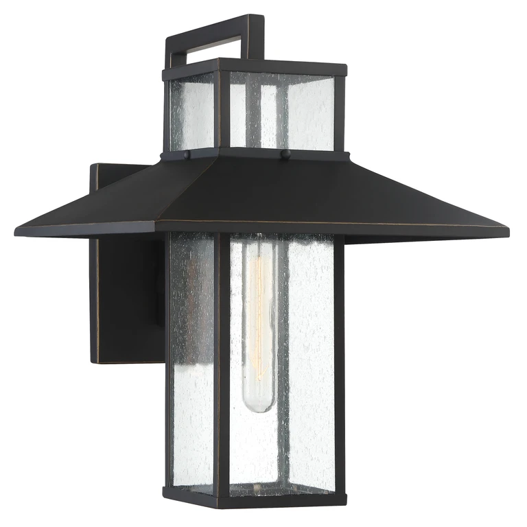 The Great Outdoors Danforth Park Outdoor Wall Light in Oil Rubbed Bronze With Gold Highlight - 73151-143C