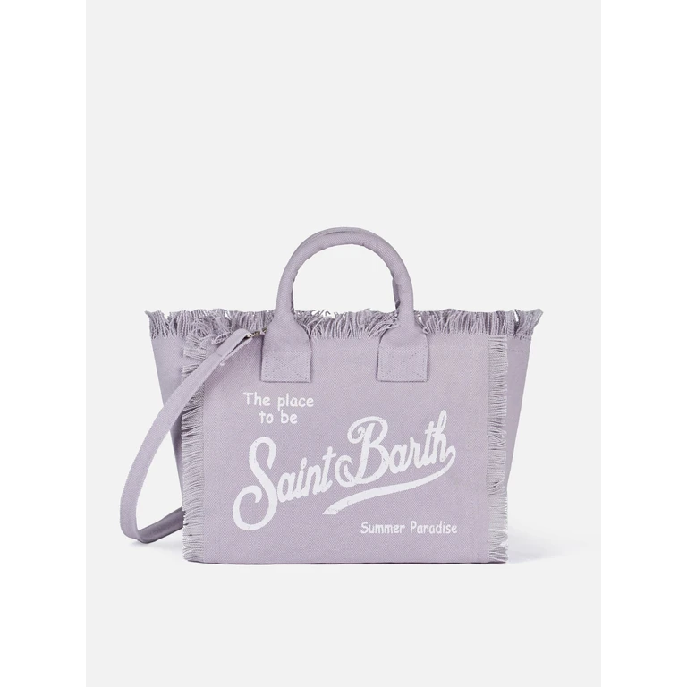 Mc2 Saint Barth Colette Lilac Cotton Canvas Handbag Pink Bag - Unisex