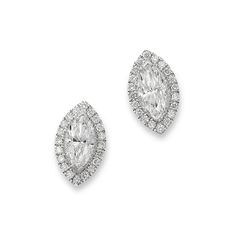 Luxe Collection Certified Lab Grown Diamond Marquis Stud Earrings in 14K Gold, 0.95 tcw