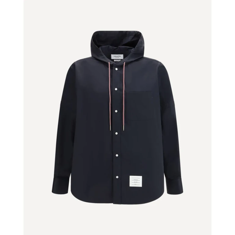THOM BROWNE Nylon cotton hooded Jacket Male 2