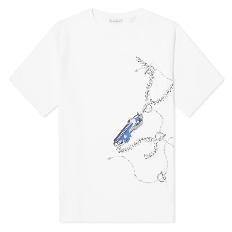 Burberry Knight Hardware Printed Cotton T-Shirt