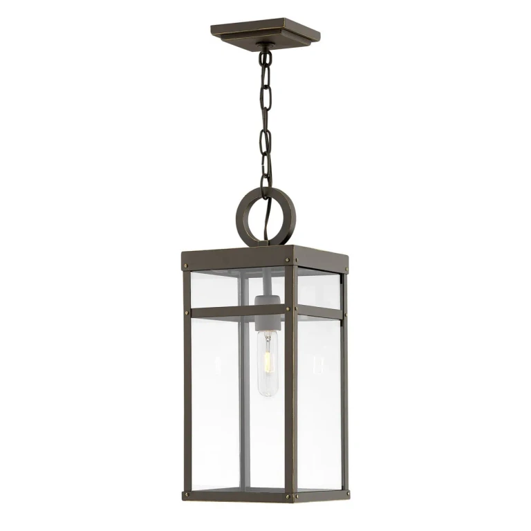 Oil Rubbed Bronze LED Hanging Lantern from the Porter Collection