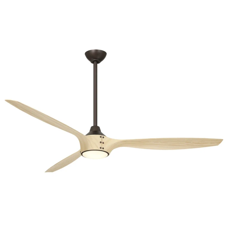 Dark Bronze White Oak 65" Ceiling Fan from the Pierce Collection