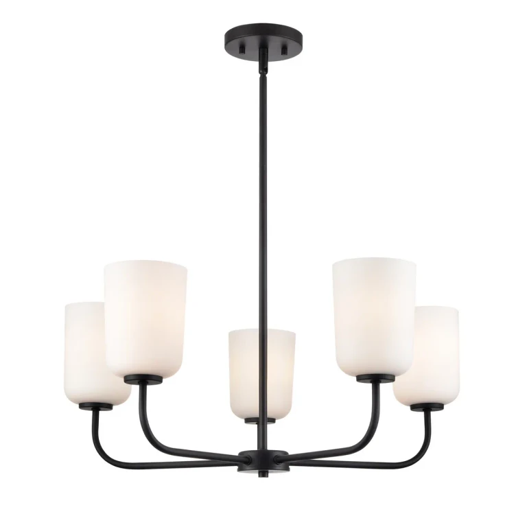 Matte Black Chandelier from the Laphia Collection