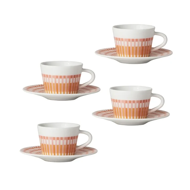 Bernardaud Terra Rosa Espresso Cup & Saucer, Set of 4