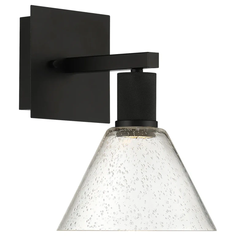 Matte Black LED Wall Sconce from the Port Nine Martini Collection