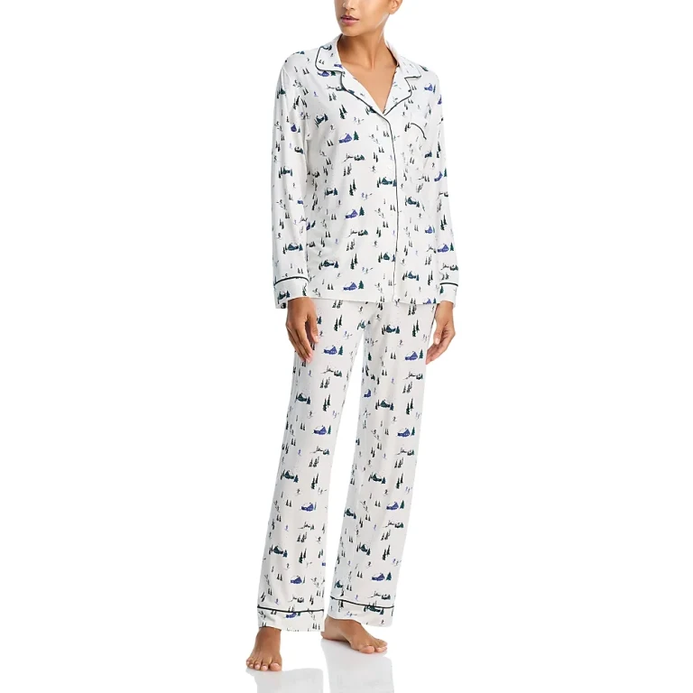 Eberjey Gisele Printed Long Pajama Set