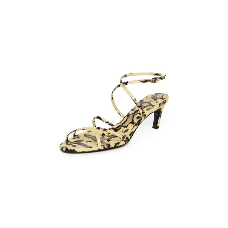 Proenza Schouler Uma Enkelband Sandalen in reliëf pythonhars Multi 36