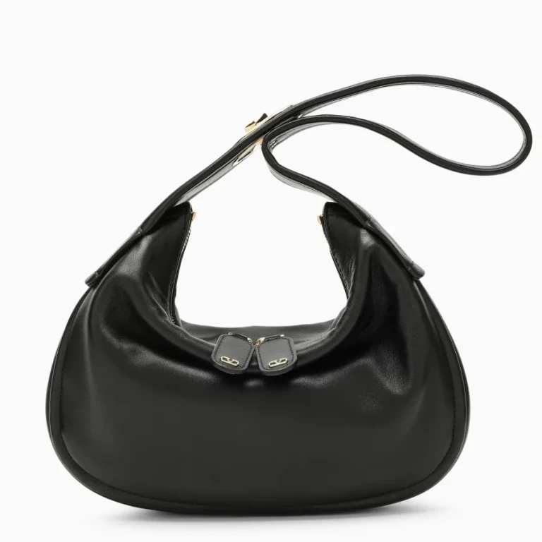 Garavani Small Go-hobo Bag In Black Leather